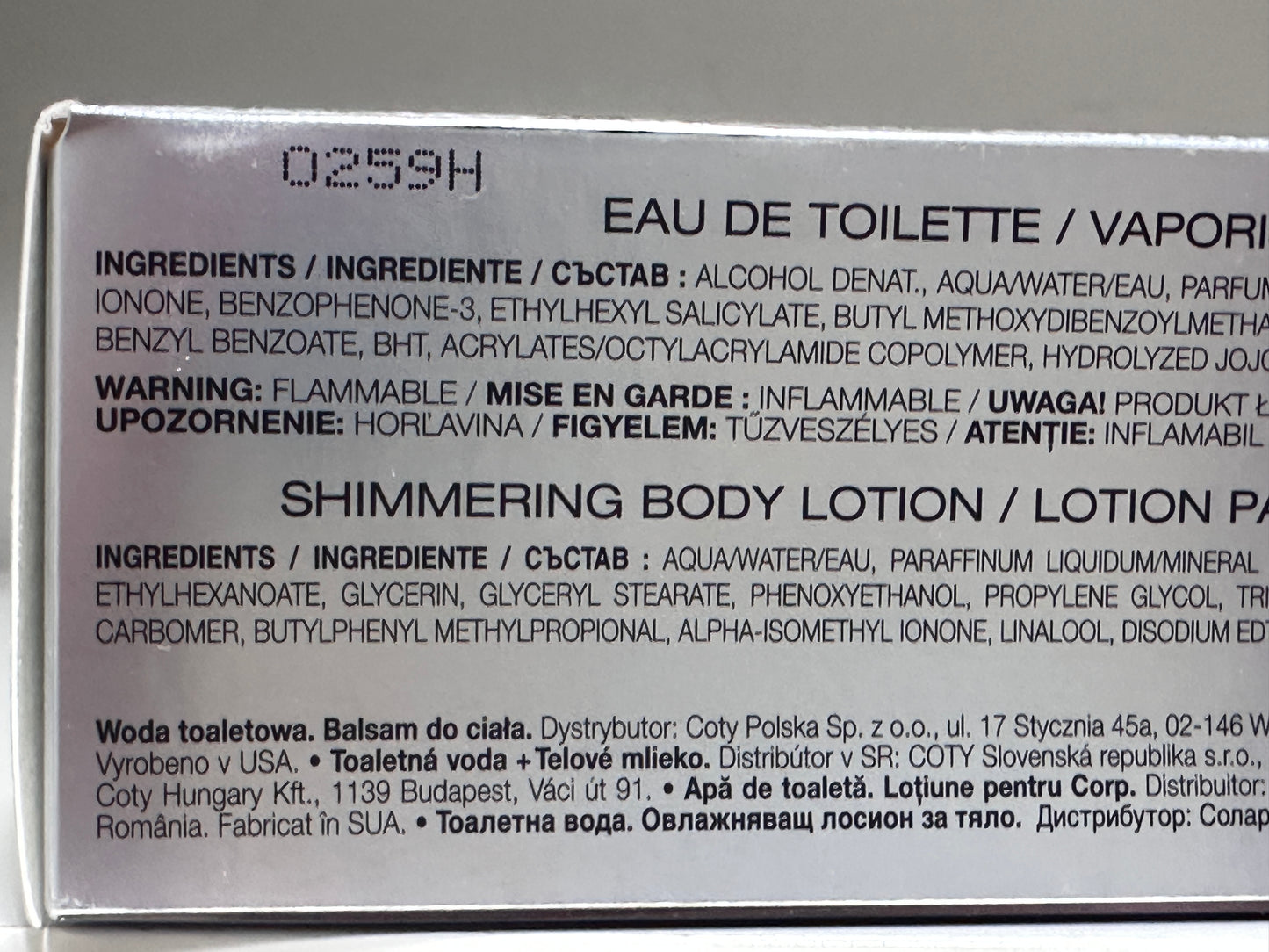 SENSATIONAL CELINE DION EAU DE TOILETTE 50ML + SHIMMERING BODY LOTION 75ML