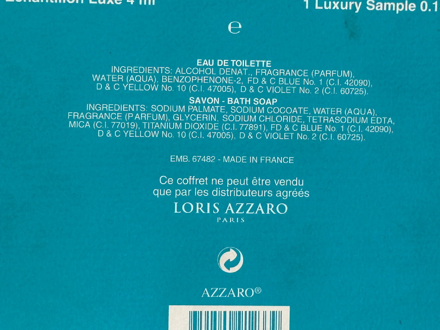 EAU BELLE D´AZZARO LORIS AZZARO EAU DE TOILETTE 50ML