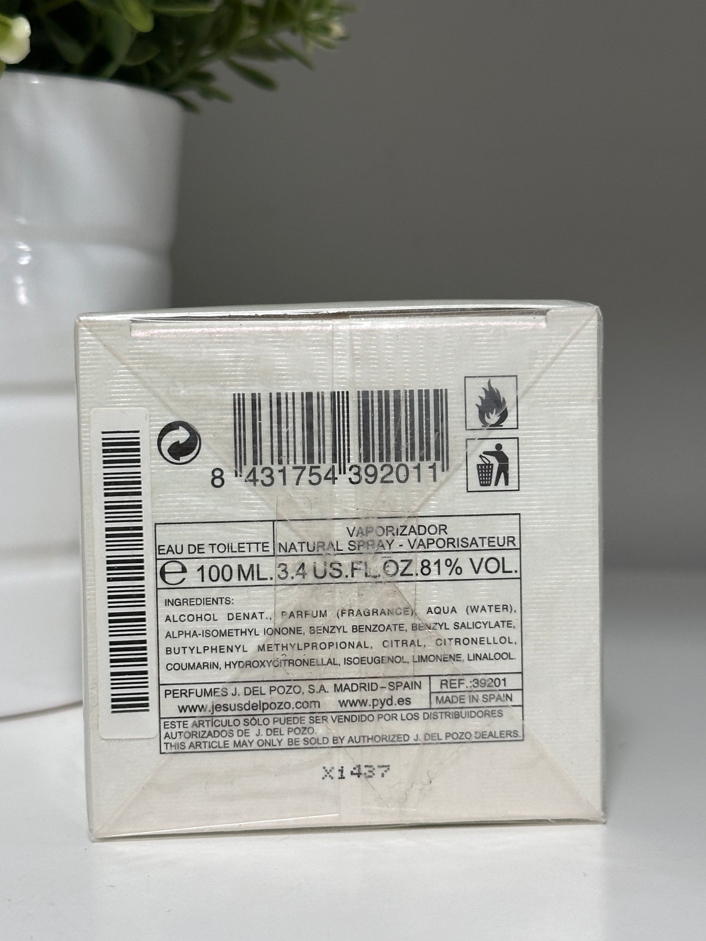 JESUS DEL POZO IN WHITE EAU DE TOILETTE 100ML
