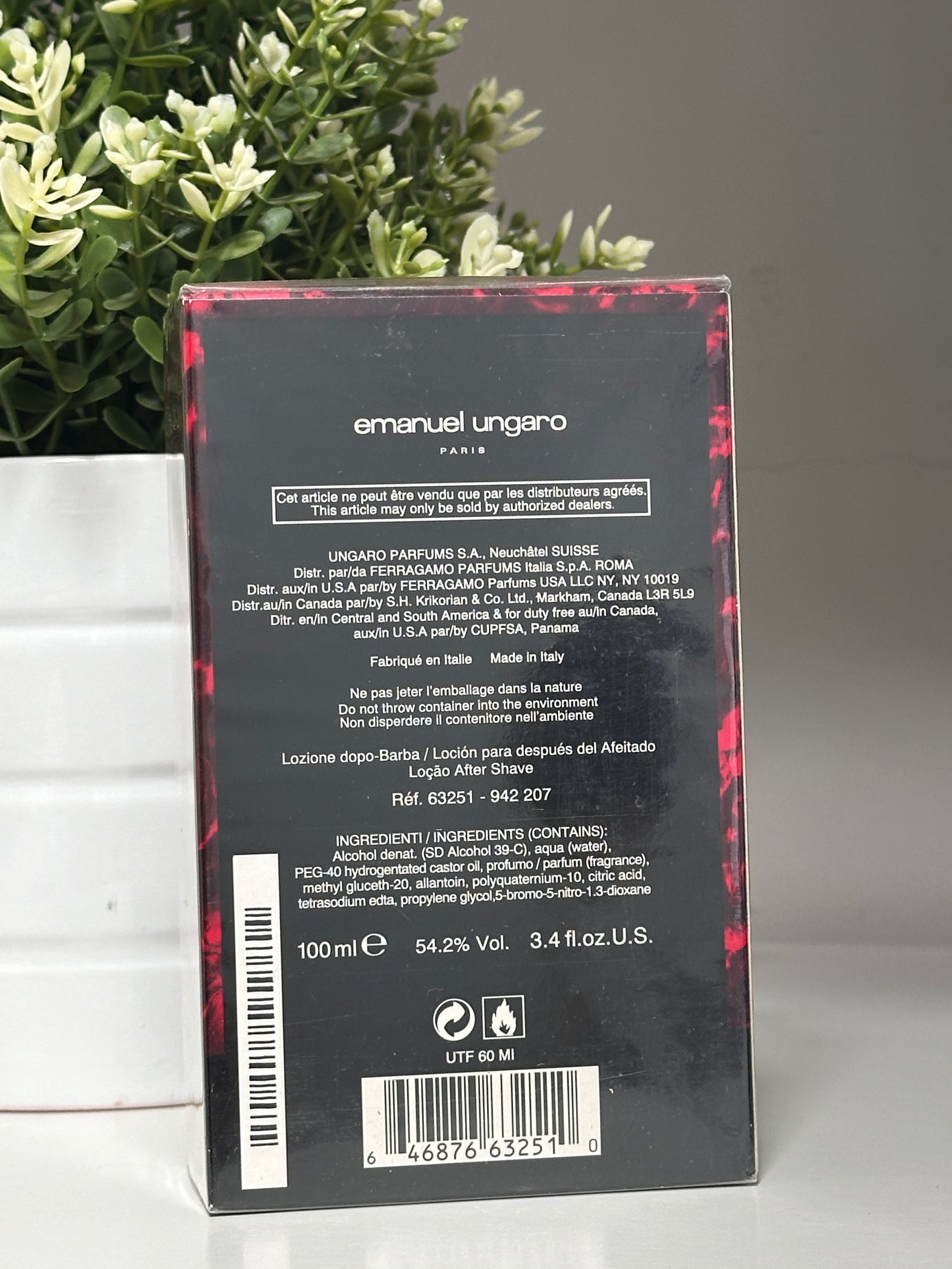 EMANUEL UNGARO UNGARO III POUR L´HOMME AFTERSHAVE LOTION 100ML