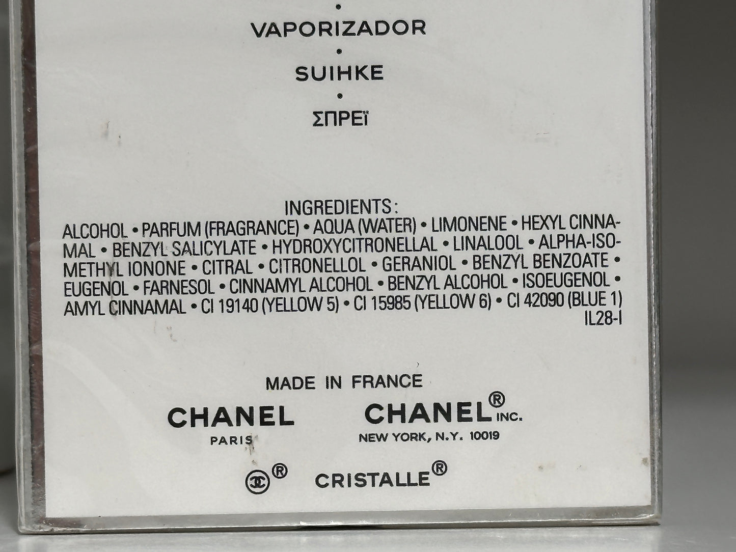 CRISTALLE CHANEL EAU DE PARFUM 100ML