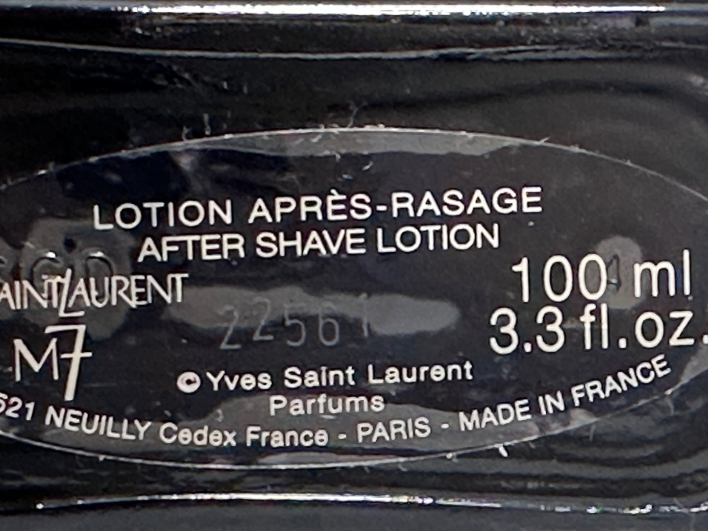 M7 YVES SAINT LAURENT AFTERSHAVE LOTION 100ML SPLASH