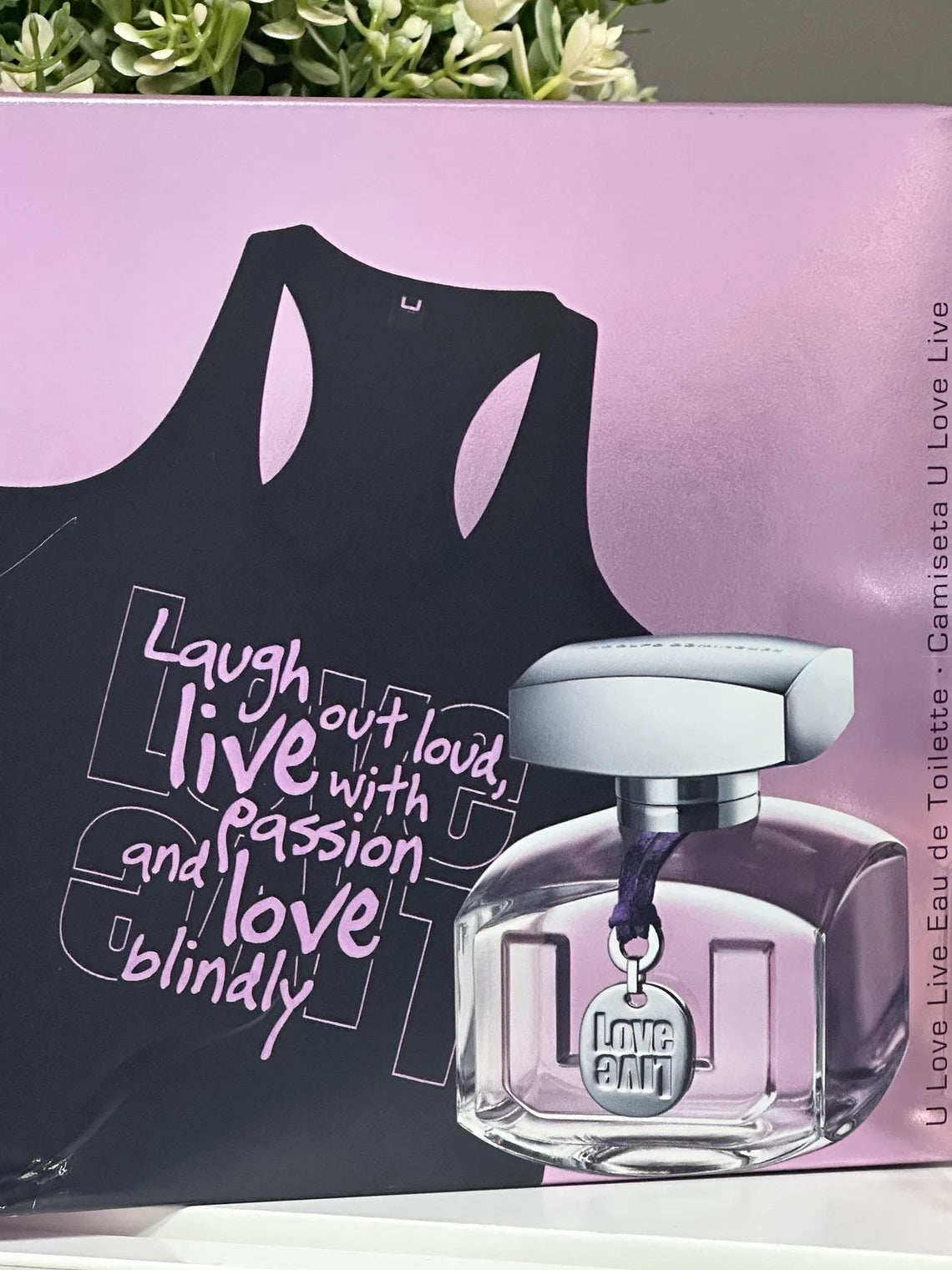 U LOVE LIVE ADOLFO DOMINGUEZ EAU DE TOILETTE + TSHIRT NEW UNUSED 100ML