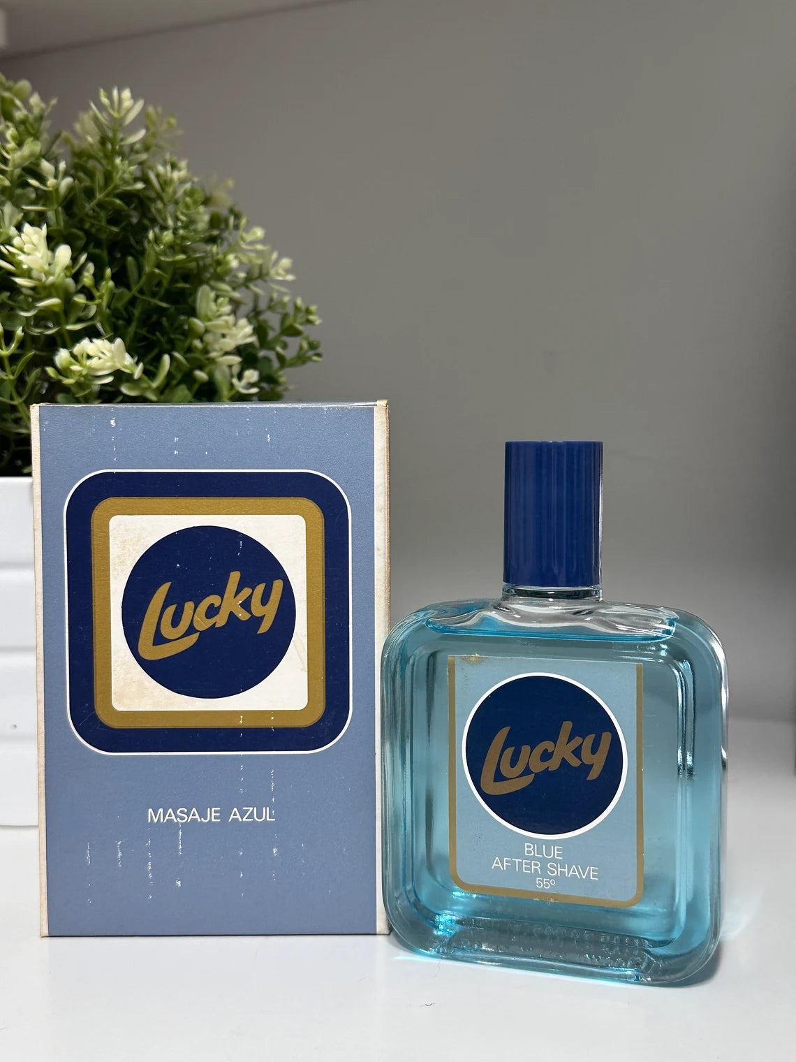 LUCKY MASSAGE AZUL MAS SA VINTAGE AFTER SHAVE FOR MEN 100ML