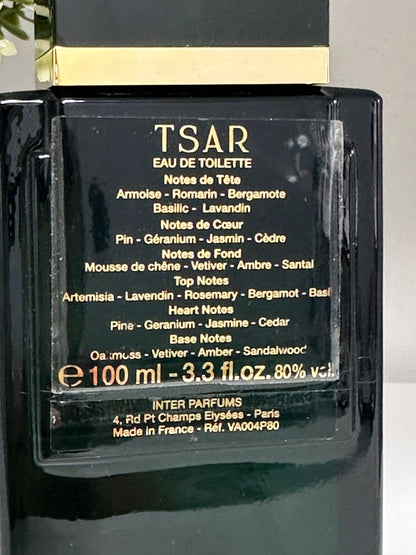 TSAR VAN CLEEF AND ARPELS EAU DE TOILETTE 100ML SPRAY