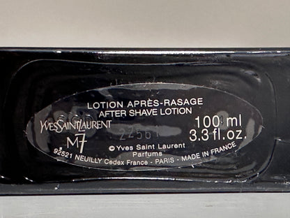 M7 YVES SAINT LAURENT AFTERSHAVE LOTION 100ML SPLASH