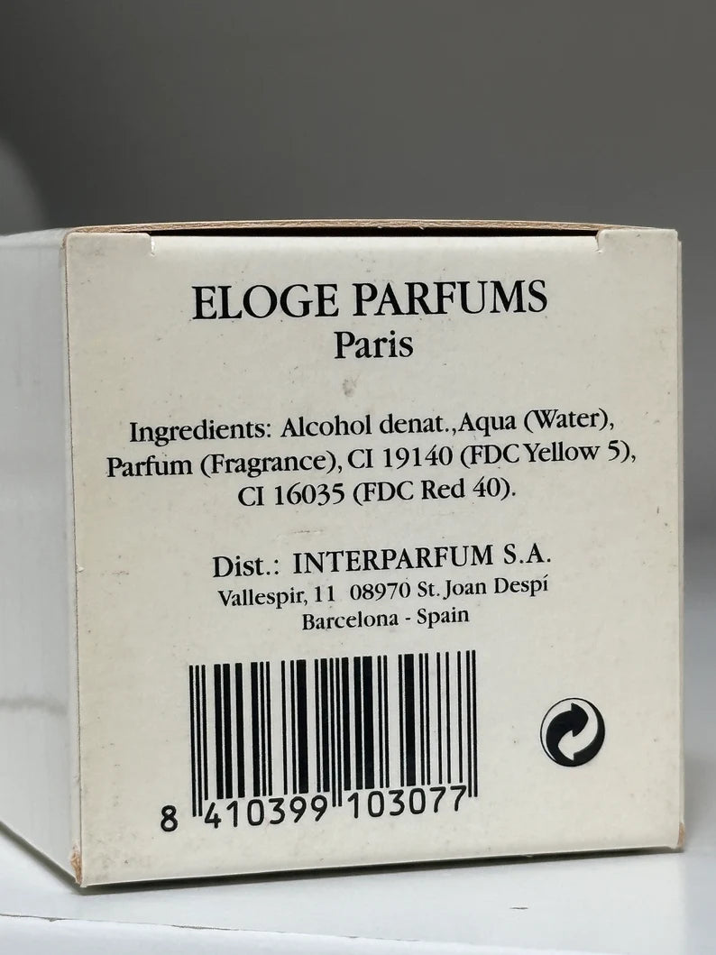 ELOGE ELOGE PARFUMS PARIS EAU DE TOILETTE FOR WOMAN 100ML SPRAY VINTAGE