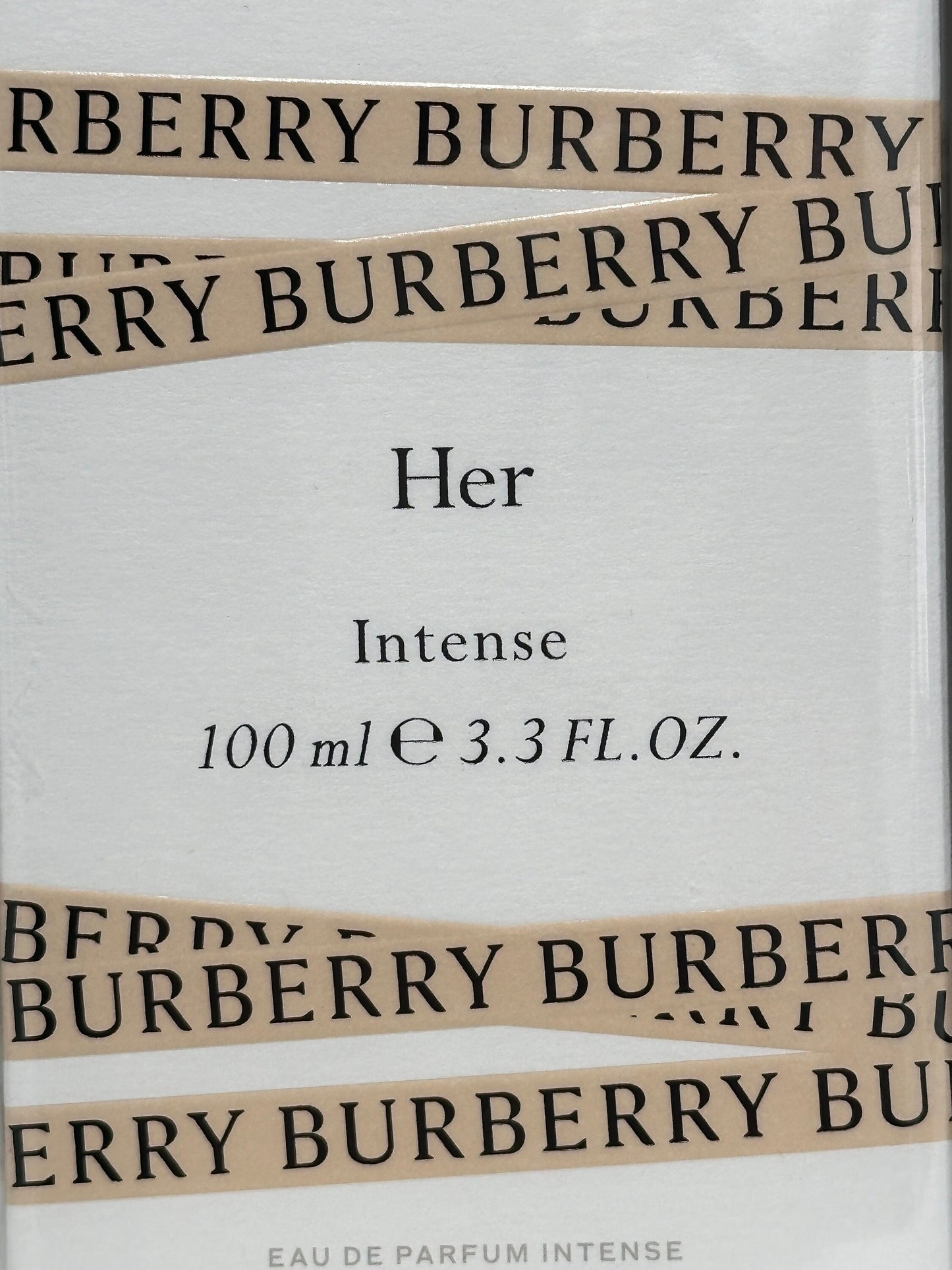 BURBERRY HER INTENSE EAU DE PARFUM NEW IN BOX SEALED 100ML SPRAY AS SHOWN.